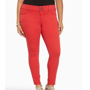 torrid Jeans - Torrid Red Skinny Jeggings 24R torrid Jeans - Torrid Red Skinny Jeggings 24R